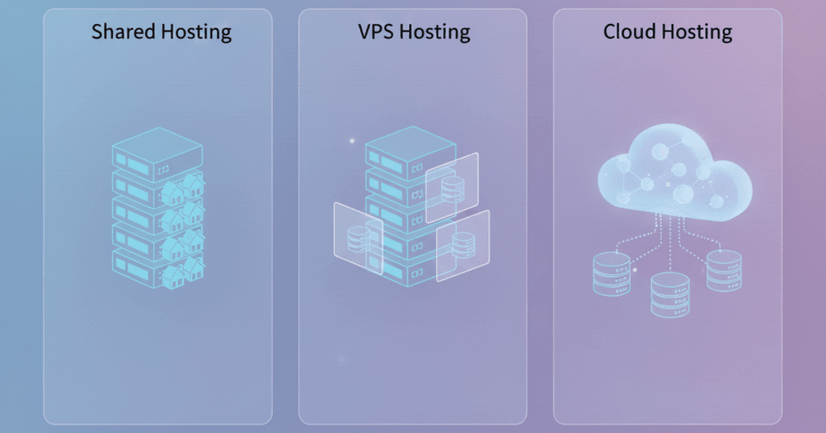 Shared vs VPS vs Cloud Hosting – Simple Beginner Guide