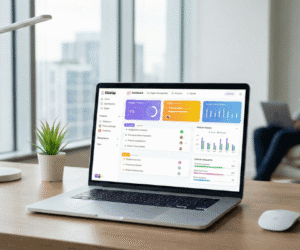 ClickUp project management dashboard showing tasks, timelines, and productivity tools